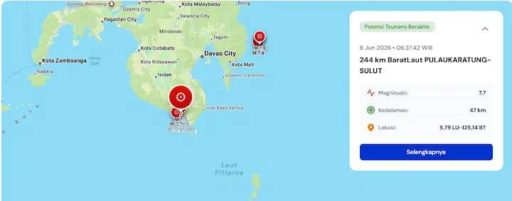 Gempa M 7 7 Guncang Laut Sulawesi - OneClick co id Gempa M 7 7 Guncang Laut Sulawesi - OneClick co id