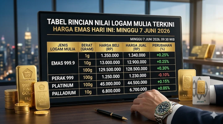 Tabel Rincian Nilai Logam Mulia Terkini untuk Harga Emas Hari Ini - OneClick co id Tabel Rincian Nilai Logam Mulia Terkini untuk Harga Emas Hari Ini - OneClick co id